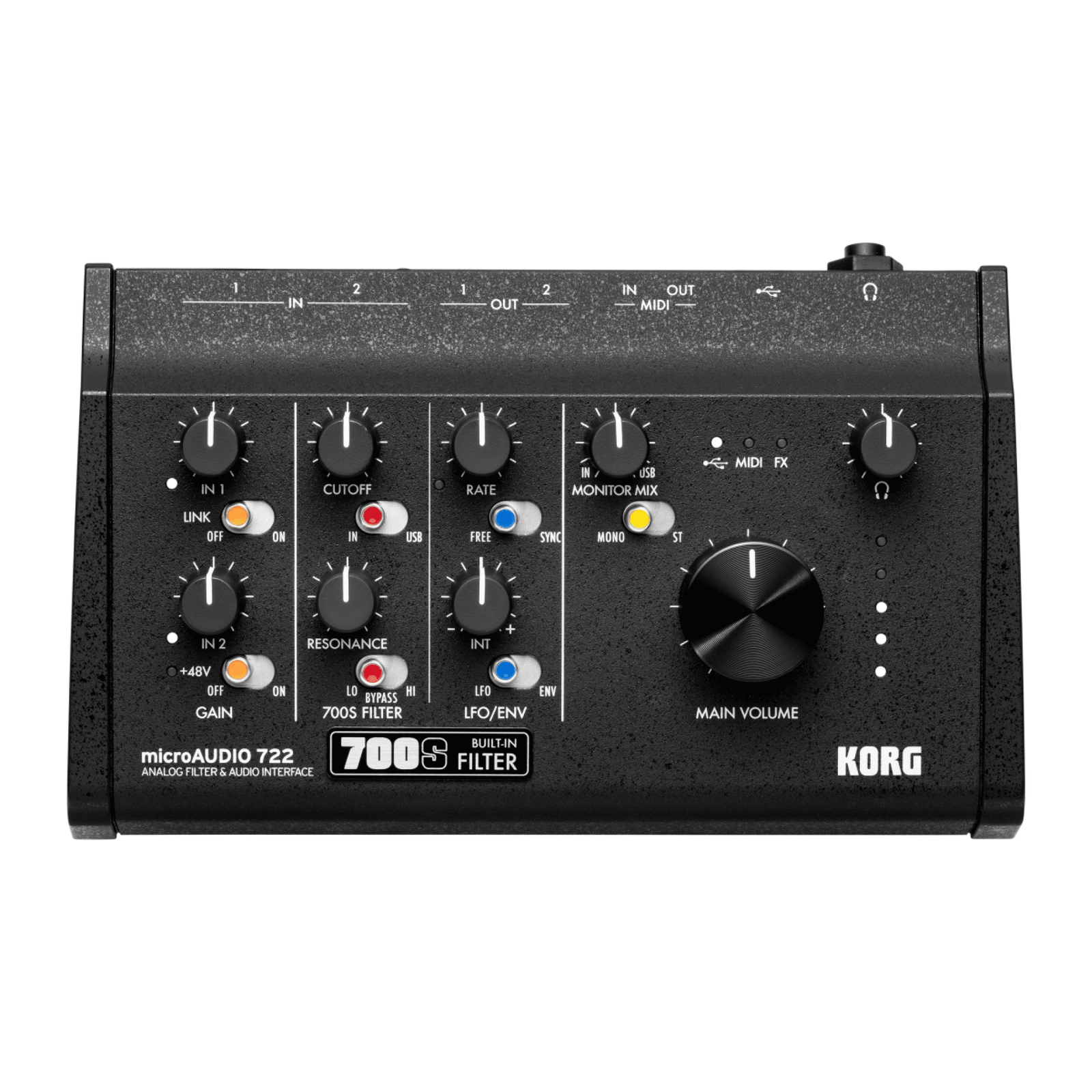 Korg microAUDIO 722 – 2x2 USB Audio Interface with Portable Recording & High-Resolution Recording